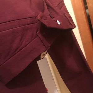 Skinny Ankle Pants, Bi-Stretch, Cranberry Size 00